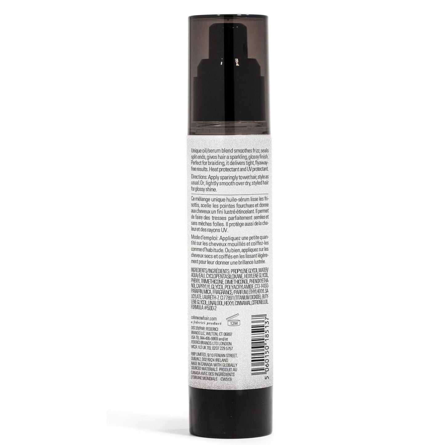 COLOR WOW Pop & Lock Frizz Control + Glossing Serum (55 ml) | Tame Frizz, Seal in Shine, Protect Color