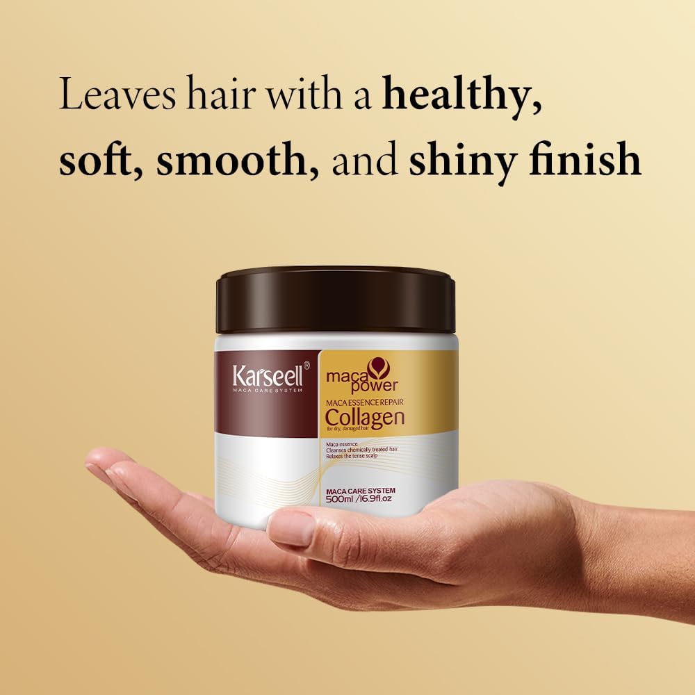Karseell Collagen Conditioner – Coconut Oil for Dry & Damaged Hair – Strengthens & Restores Bleached & Color-Treated Hair – 16.9 oz