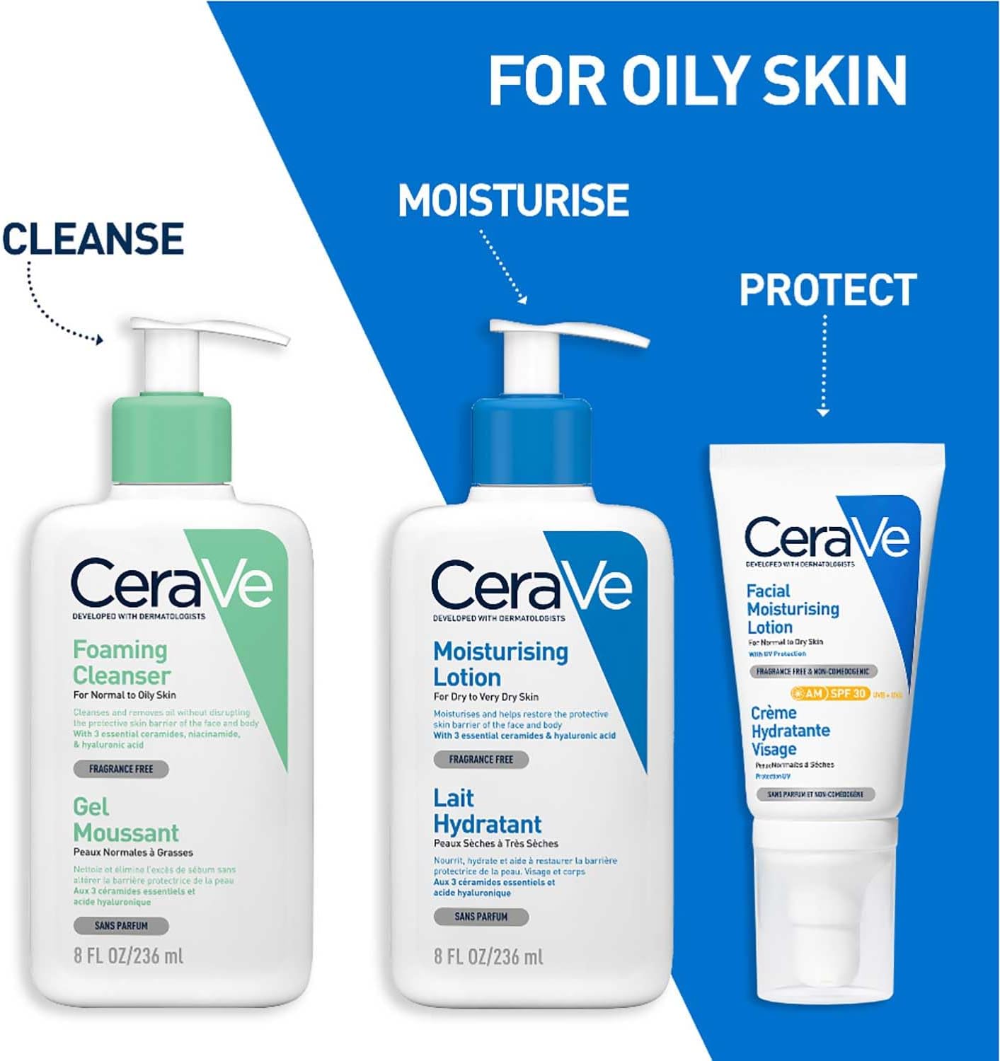 CeraVe Foaming Cleanser 236ml | For Normal to Oily Skin
