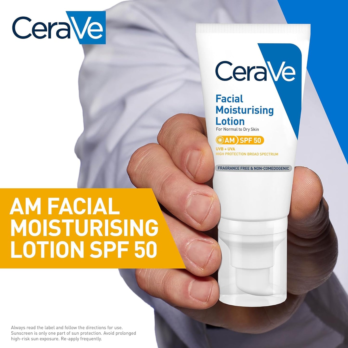 CeraVe AM Facial Moisturising Lotion SPF50 | 52ml UK