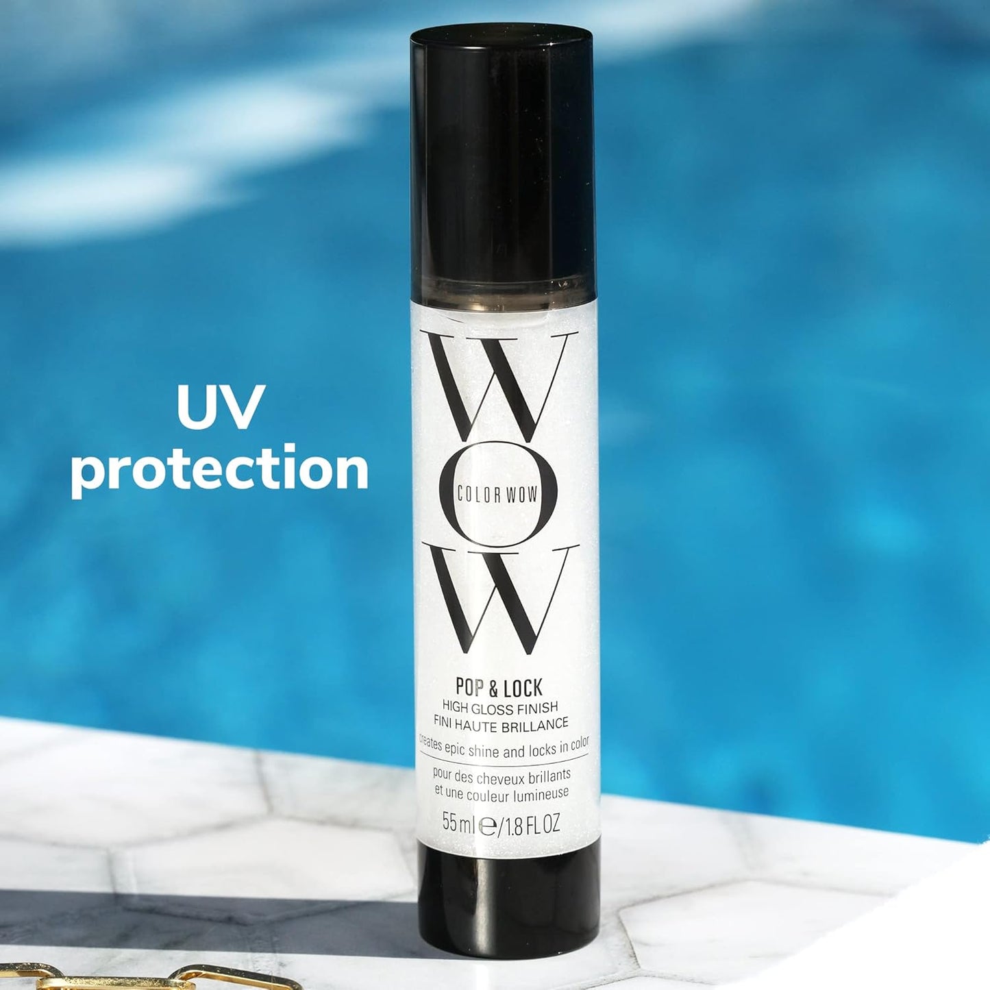 COLOR WOW Pop & Lock Frizz Control + Glossing Serum (55 ml) | Tame Frizz, Seal in Shine, Protect Color
