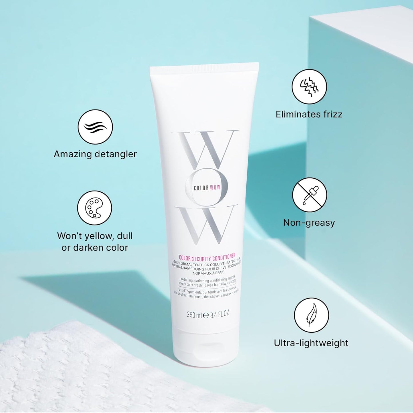 Color Wow Color Security Shampoo and Conditioner Duo – Sulfate-Free, Color-Safe Hair Care, 250ml Each
