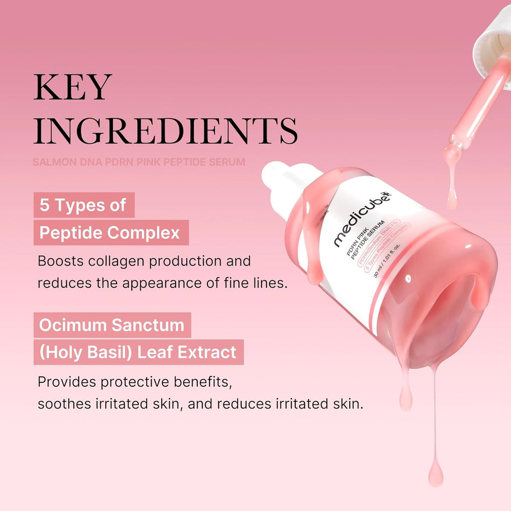 Medicube Salmon DNA PDRN Pink Peptide Serum – 1.01 fl.oz.