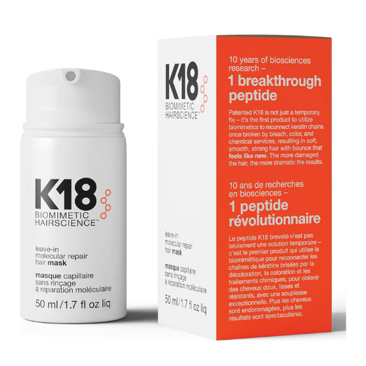 K18 Leave-In Molecular Hair Mask, Repairs Dry or Damaged Hair, Reverse Hair Damage from Bleach, Color, Chemical Services & Heat