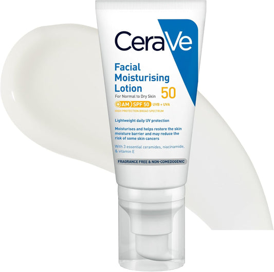 CeraVe AM Facial Moisturising Lotion SPF50 | 52ml UK