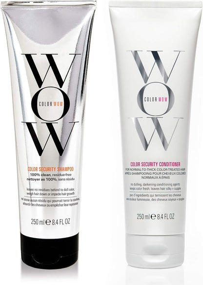 Color Wow Color Security Shampoo and Conditioner Duo – Sulfate-Free, Color-Safe Hair Care, 250ml Each