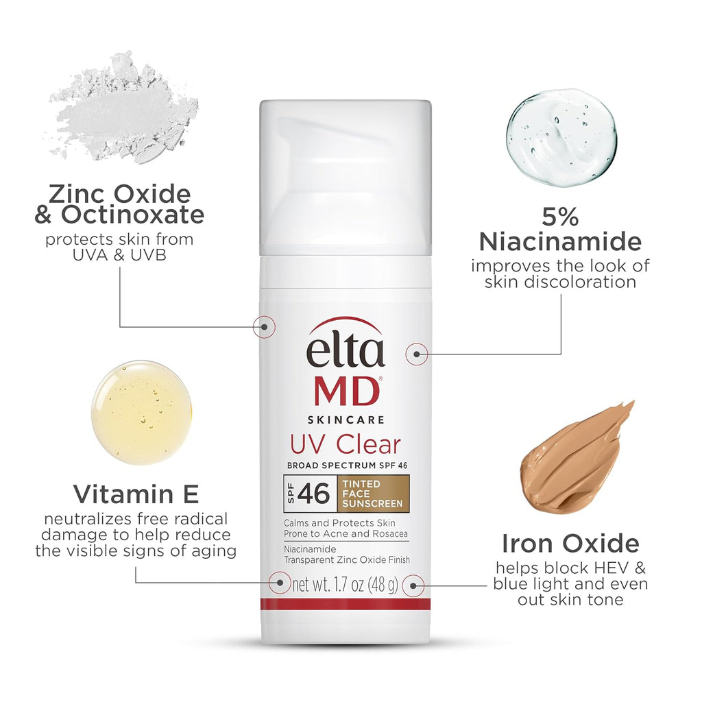 EltaMD UV Clear Tinted Face Sunscreen SPF 46 – 1.7 oz