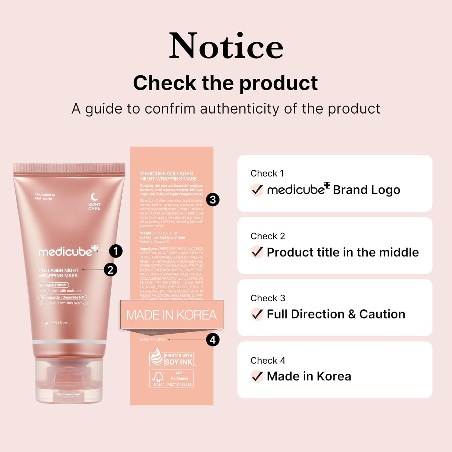 Medicube Collagen Overnight Wrapping Mask – 2.53 fl.oz.