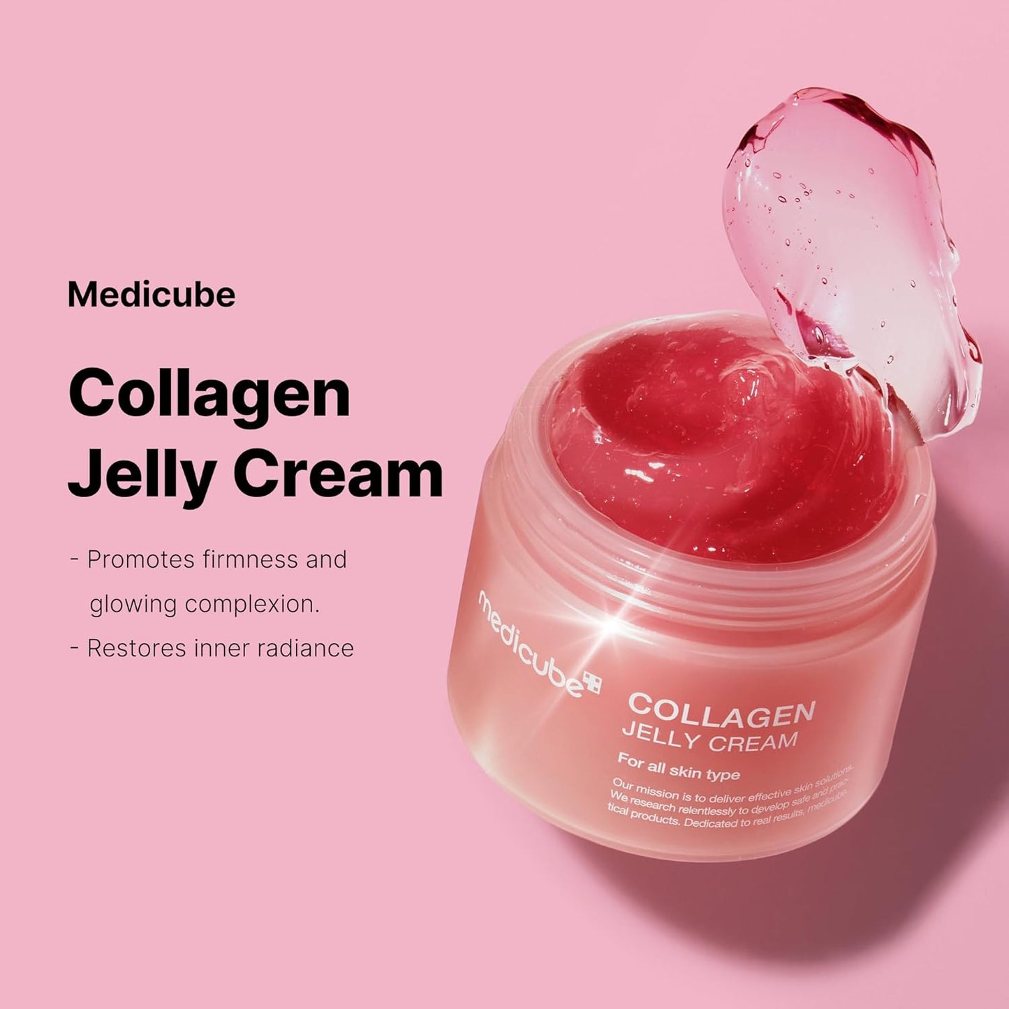 Pharmaelegance Medicube Collagen Jelly Cream – Korean Face Moisturizer for Uneven Skin Tone, Firmness & Glass Glow Skin | 110ml