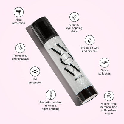 COLOR WOW Pop & Lock Frizz Control + Glossing Serum (55 ml) | Tame Frizz, Seal in Shine, Protect Color