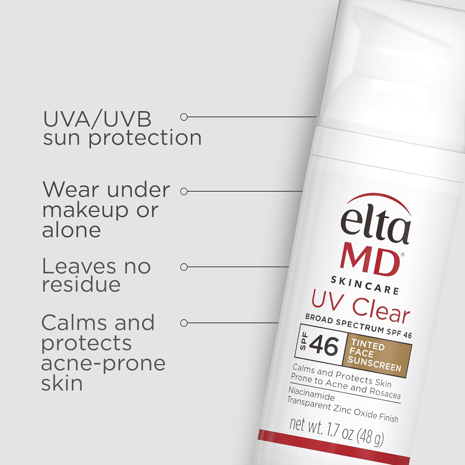 EltaMD UV Clear Tinted Face Sunscreen SPF 46 – 1.7 oz