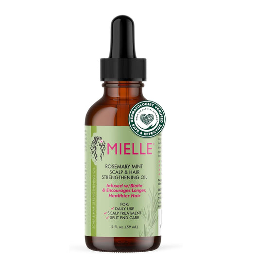 Mielle Organics Rosemary Mint Hair Oil – Strengthens, Nourishes, and Promotes Hair Growth – Infused with Biotin – 2 oz