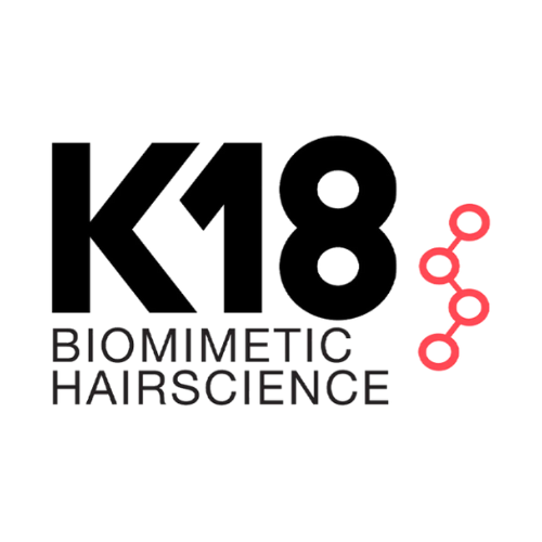 K18 Haircare brand logo featured as a professional beauty partner with Pharmaelegance UK